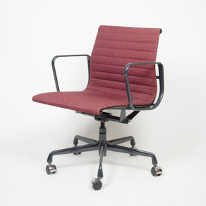 SOLD Red Eames Herman Miller Fabric Executive Aluminum Group Desk Chair