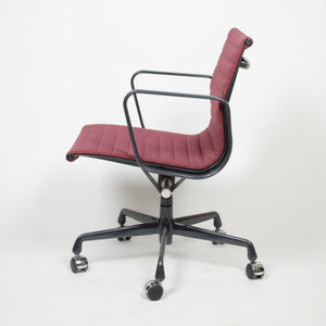 SOLD Red Eames Herman Miller Fabric Executive Aluminum Group Desk Chair