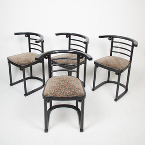 SOLD Josef Hoffman Kohn Die Fledermaus Dining Chairs Set of Four No. 728 Art Deco