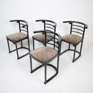 SOLD Josef Hoffman Kohn Die Fledermaus Dining Chairs Set of Four No. 728 Art Deco