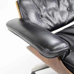 SOLD 1960's Herman Miller Eames Lounge Chair & Ottoman Rosewood 670 671 Black Leather