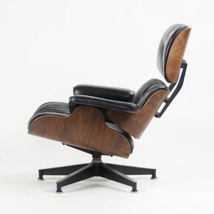 SOLD 1960's Herman Miller Eames Lounge Chair & Ottoman Rosewood 670 671 Black Leather