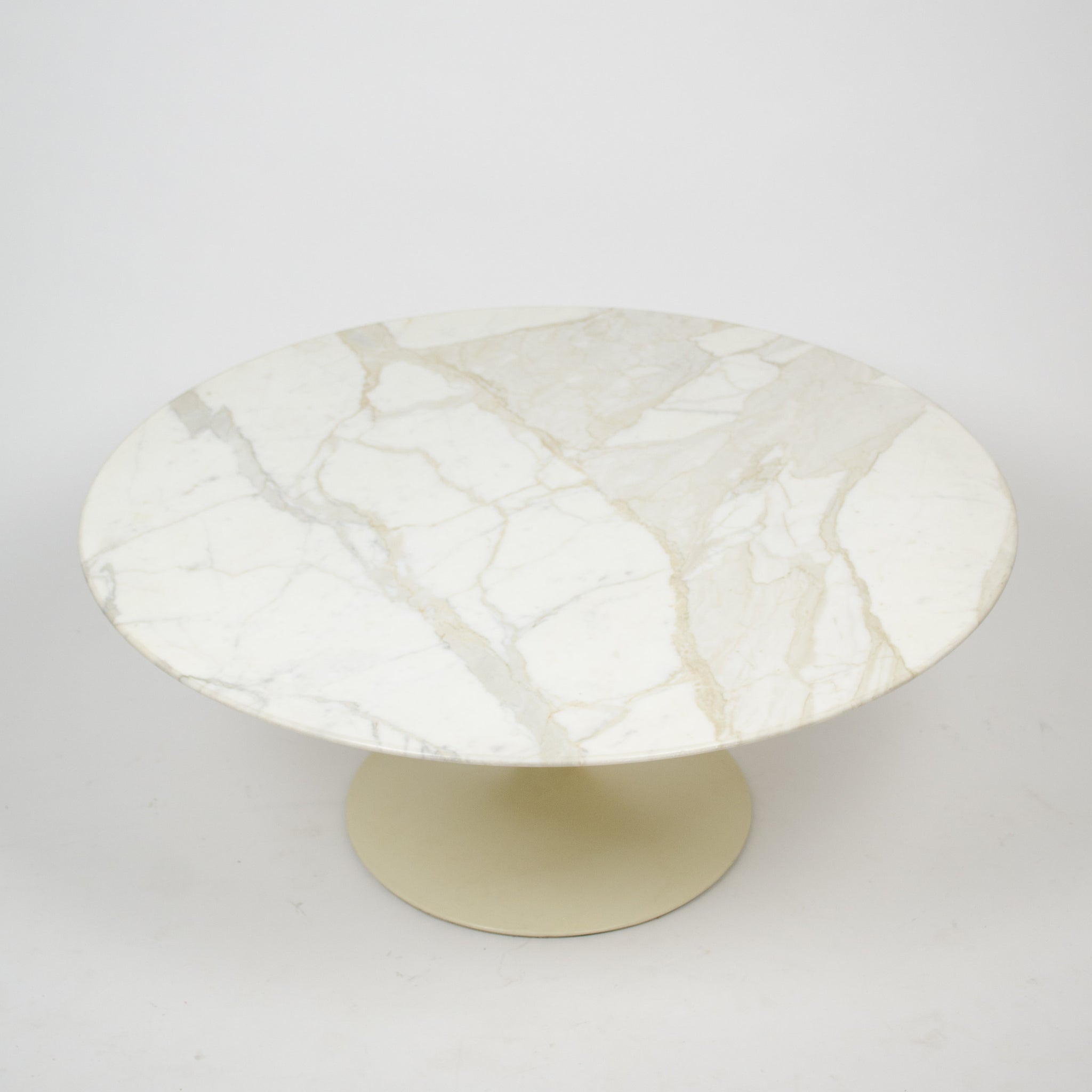 SOLD Eero Saarinen For Knoll 36 Inch White Marble Tulip Coffee Table 1960's