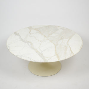 SOLD Eero Saarinen For Knoll 36 Inch White Marble Tulip Coffee Table 1960's