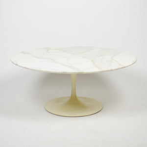 SOLD Eero Saarinen For Knoll 36 Inch White Marble Tulip Coffee Table 1960's
