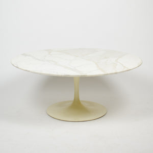 SOLD Eero Saarinen For Knoll 36 Inch White Marble Tulip Coffee Table 1960's