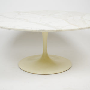 SOLD Eero Saarinen For Knoll 36 Inch White Marble Tulip Coffee Table 1960's