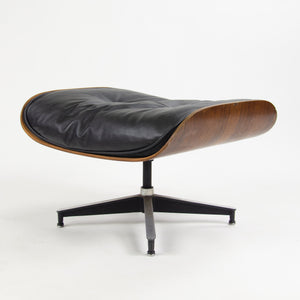 SOLD 1960's Herman Miller Eames Lounge Chair & Ottoman Rosewood 670 671 Black Leather