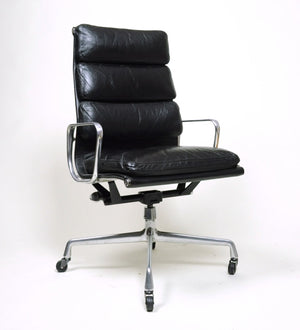SOLD Rare Early Eames Herman Miller Soft Pad High Back Aluminum Group Chair