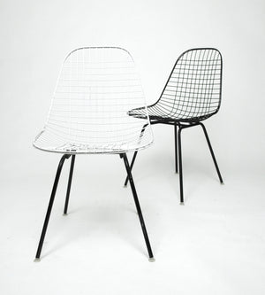 SOLD Herman Miller Eames 1960's Wire Desk Dining Task Chair (Black and White Available)