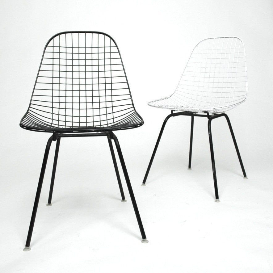 SOLD Herman Miller Eames 1960's Wire Desk Dining Task Chair (Black and White Available)