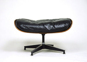 SOLD 1956 Herman Miller Eames Lounge Chair w Ottoman Boot Glides 3 Screws