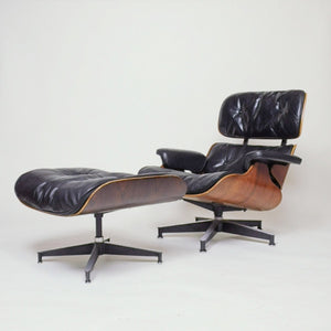 SOLD Herman Miller Eames Lounge Chair and Ottoman Rosewood 1957