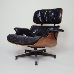 SOLD Herman Miller Eames Lounge Chair and Ottoman Rosewood 1957