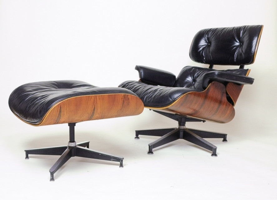 SOLD Herman Miller Eames Lounge Chair & Ottoman Rosewood 1970's