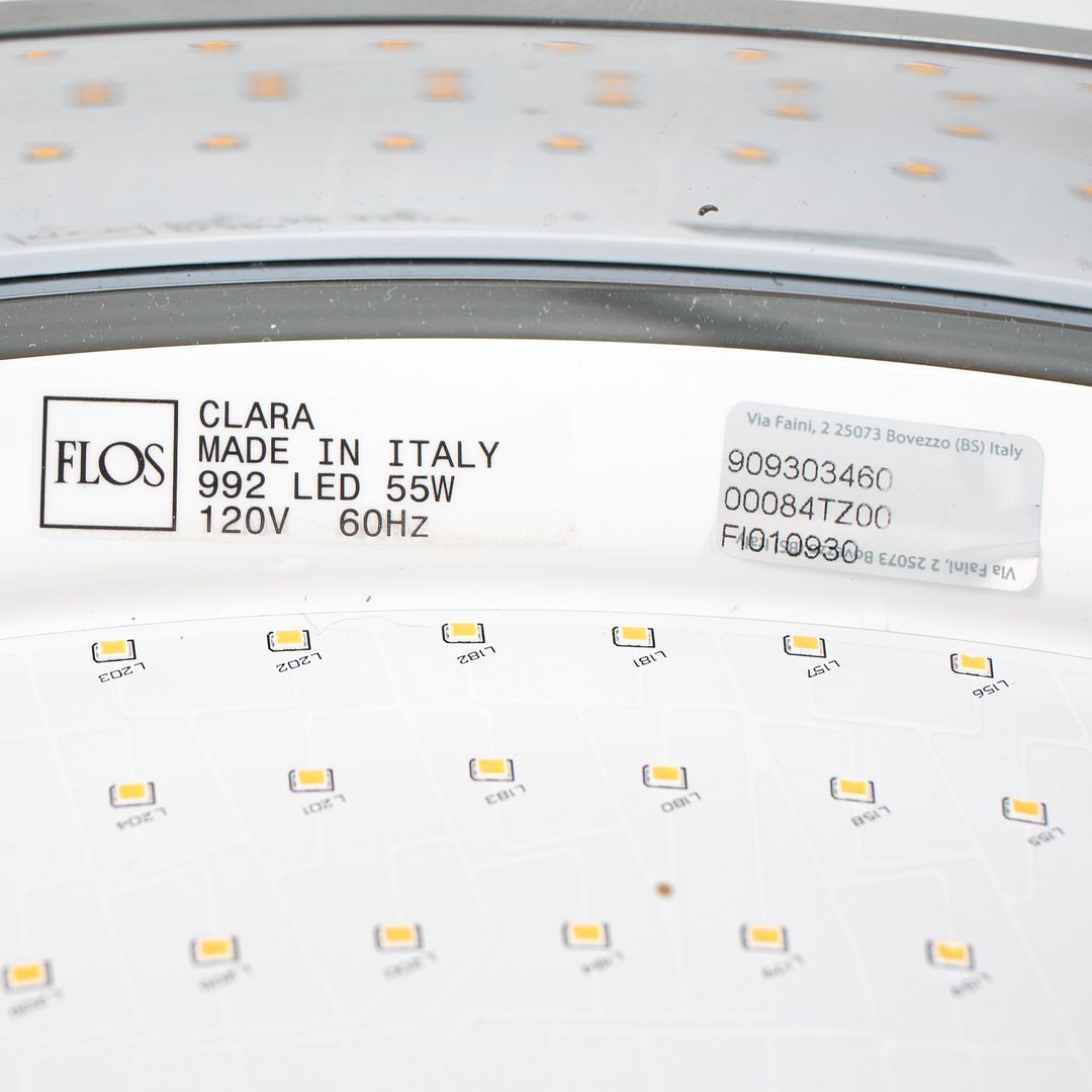2020 Clara LED Wall / Ceiling Light in Chrome by Piero Lissoni for FLOS