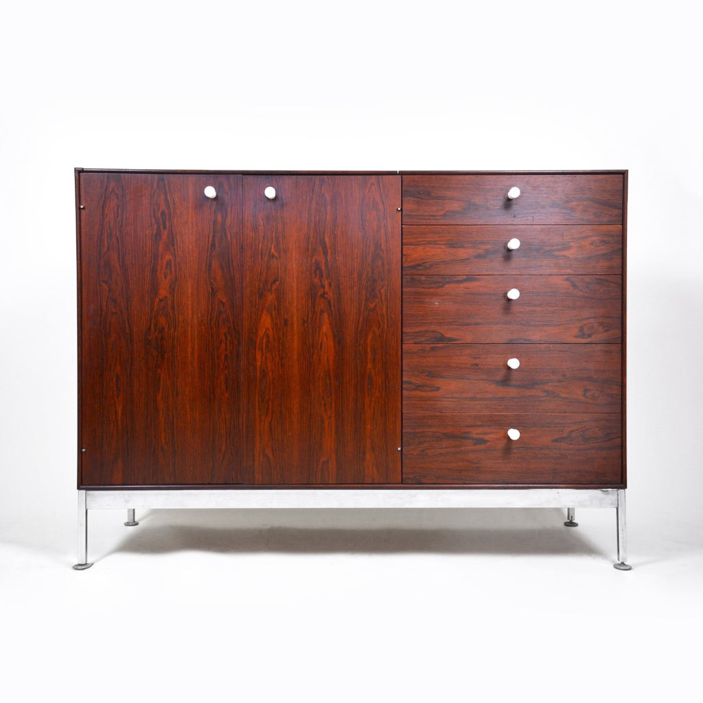 SOLD George Nelson Herman Miller Vintage Thin Edge Rosewood Credenza Cabinet Sideboard Bar