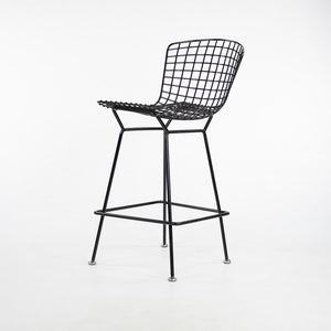 SOLD 2010s Bertoia Counter Stool 426C by Harry Bertoia for Knoll with Black Wire Frames