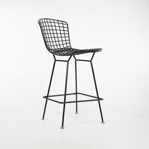 SOLD 2010s Bertoia Counter Stool 426C by Harry Bertoia for Knoll with Black Wire Frames