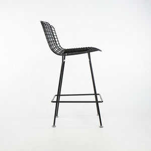 SOLD 2010s Bertoia Counter Stool 426C by Harry Bertoia for Knoll with Black Wire Frames