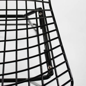 SOLD 2010s Bertoia Counter Stool 426C by Harry Bertoia for Knoll with Black Wire Frames