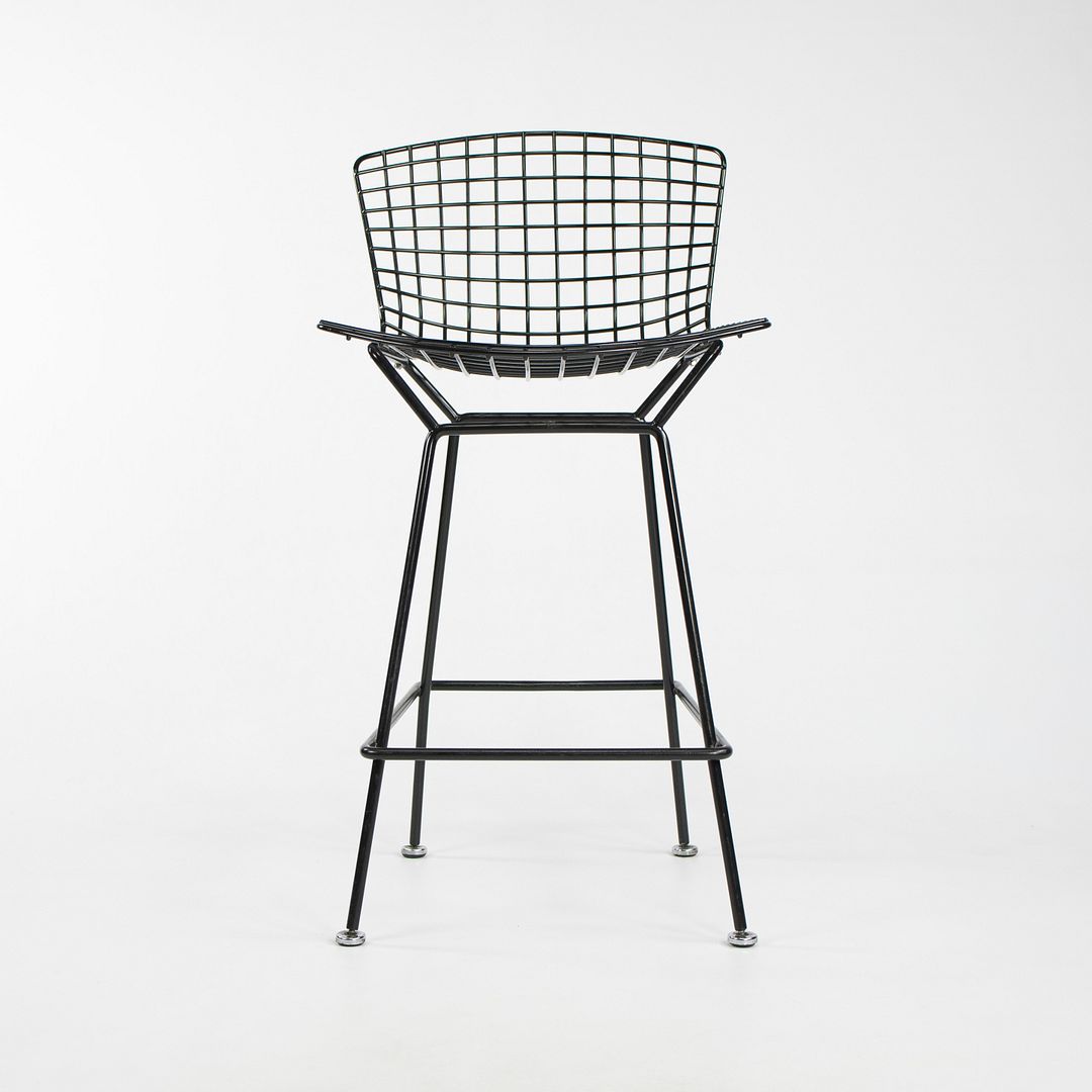 SOLD 2010s Bertoia Counter Stool 426C by Harry Bertoia for Knoll with Black Wire Frames