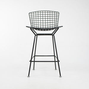 SOLD 2010s Bertoia Counter Stool 426C by Harry Bertoia for Knoll with Black Wire Frames