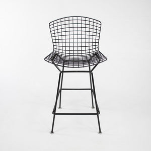 SOLD 2010s Bertoia Counter Stool 426C by Harry Bertoia for Knoll with Black Wire Frames