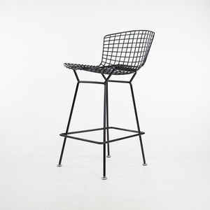 SOLD 2010s Bertoia Counter Stool 426C by Harry Bertoia for Knoll with Black Wire Frames