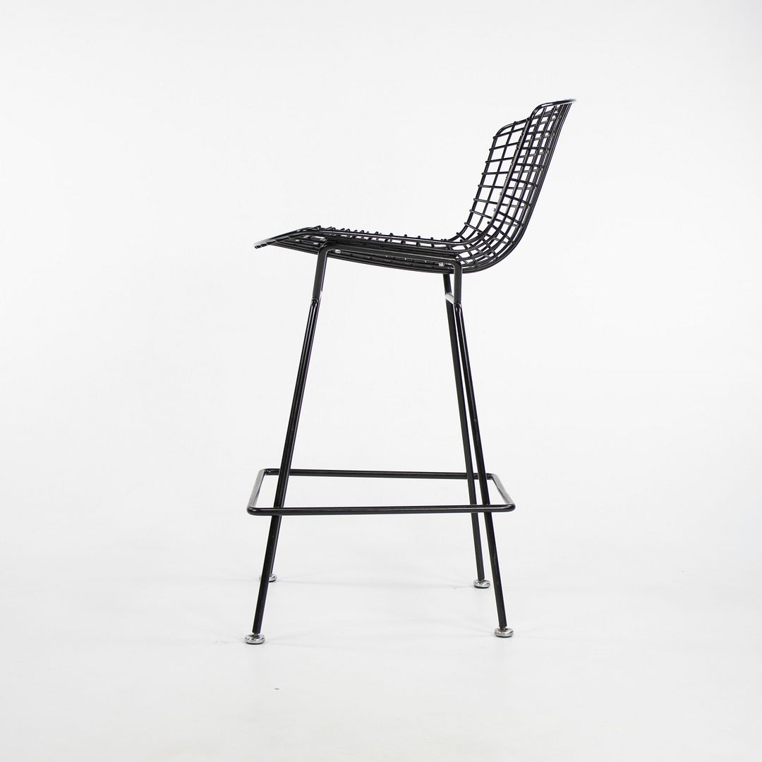 SOLD 2010s Bertoia Counter Stool 426C by Harry Bertoia for Knoll with Black Wire Frames