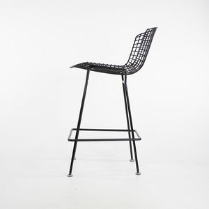 SOLD 2010s Bertoia Counter Stool 426C by Harry Bertoia for Knoll with Black Wire Frames