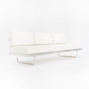 SOLD 2000s LC5 Convertible Daybed / Sofa by Le Corbusier, Pierre Jeanneret, and Charlotte Perriand for Cassina in White Leather