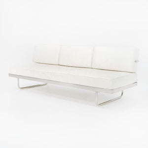 SOLD 2000s LC5 Convertible Daybed / Sofa by Le Corbusier, Pierre Jeanneret, and Charlotte Perriand for Cassina in White Leather