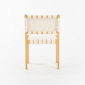 1970s Set of Six 611 Stacking Chairs by Aino and Alvar Aalto for Artek in Birch with New Webbing