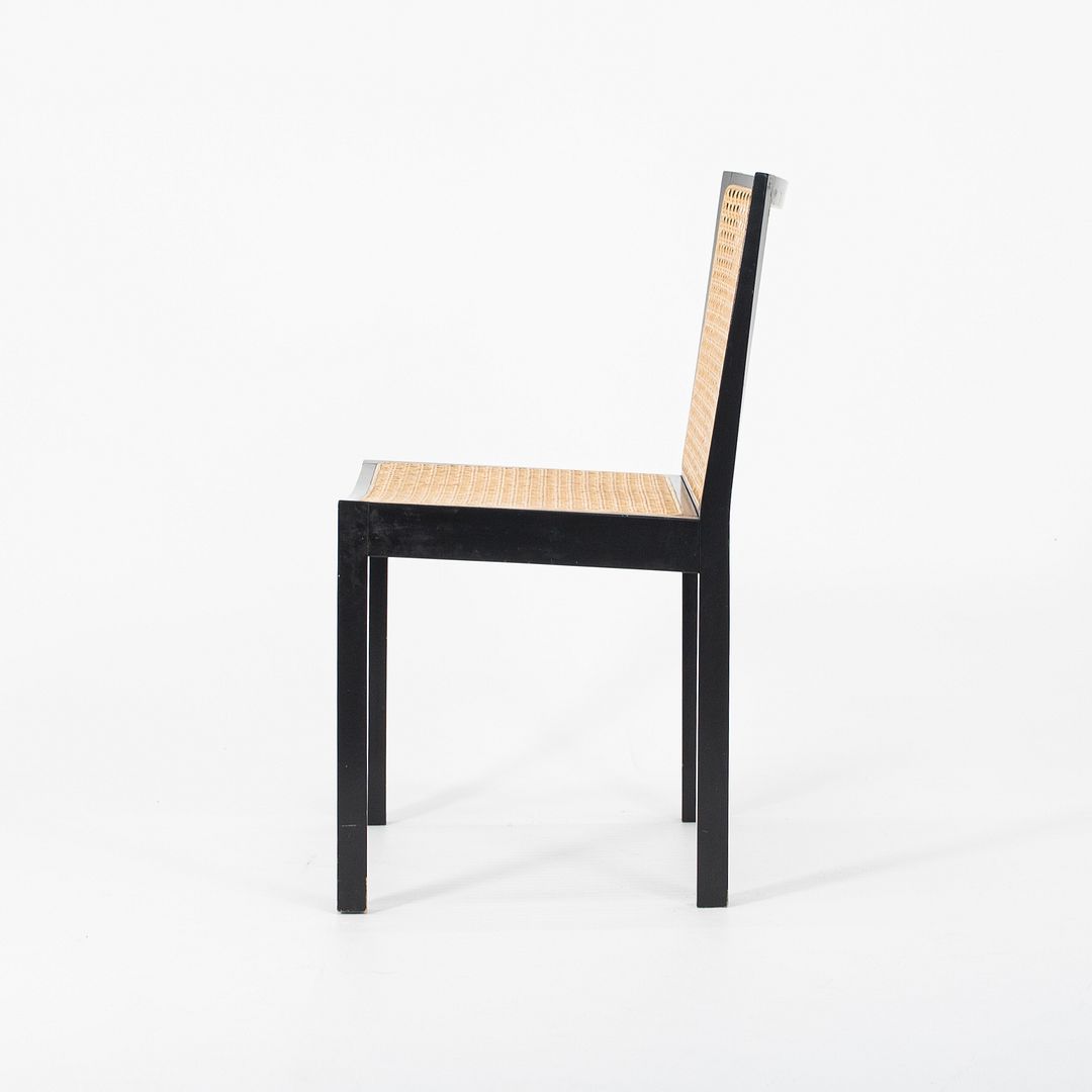 1960s Set of Four Model 3105 Bankstuhl Dining Chairs by Willy Guhl for Stendig in Lacquered Wood and Cane