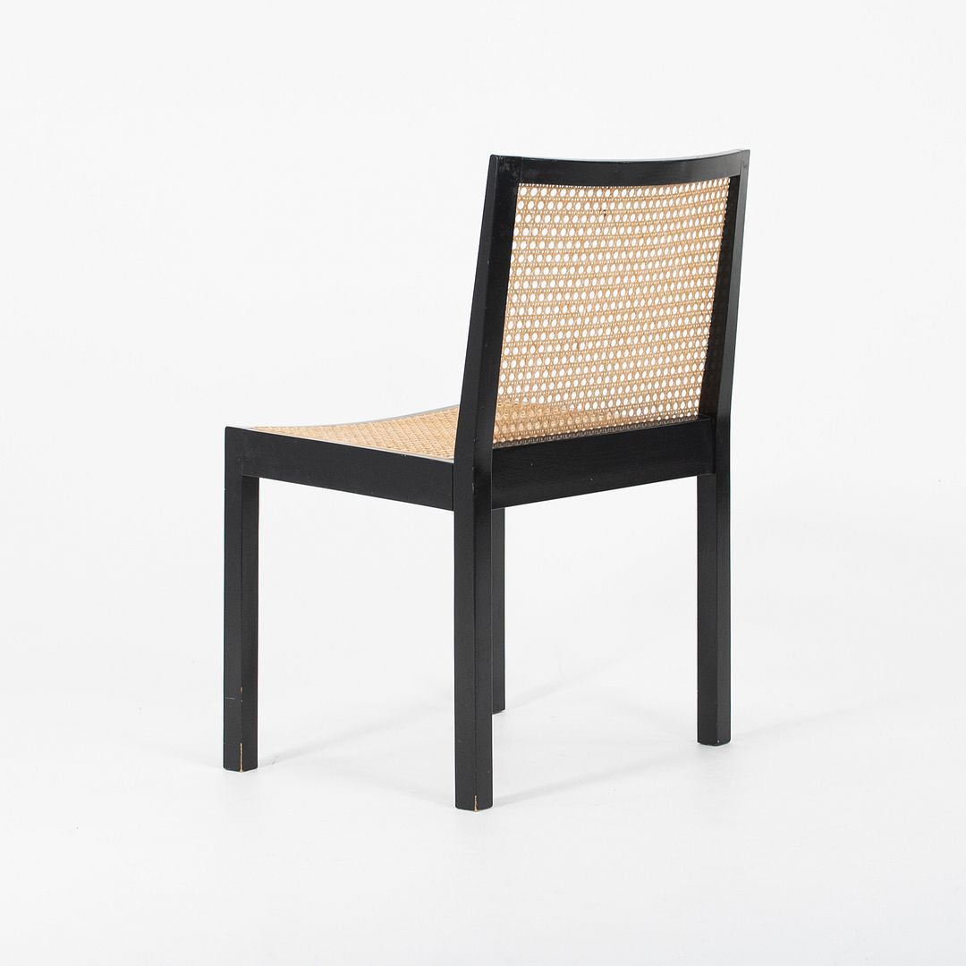 1960s Set of Four Model 3105 Bankstuhl Dining Chairs by Willy Guhl for Stendig in Lacquered Wood and Cane