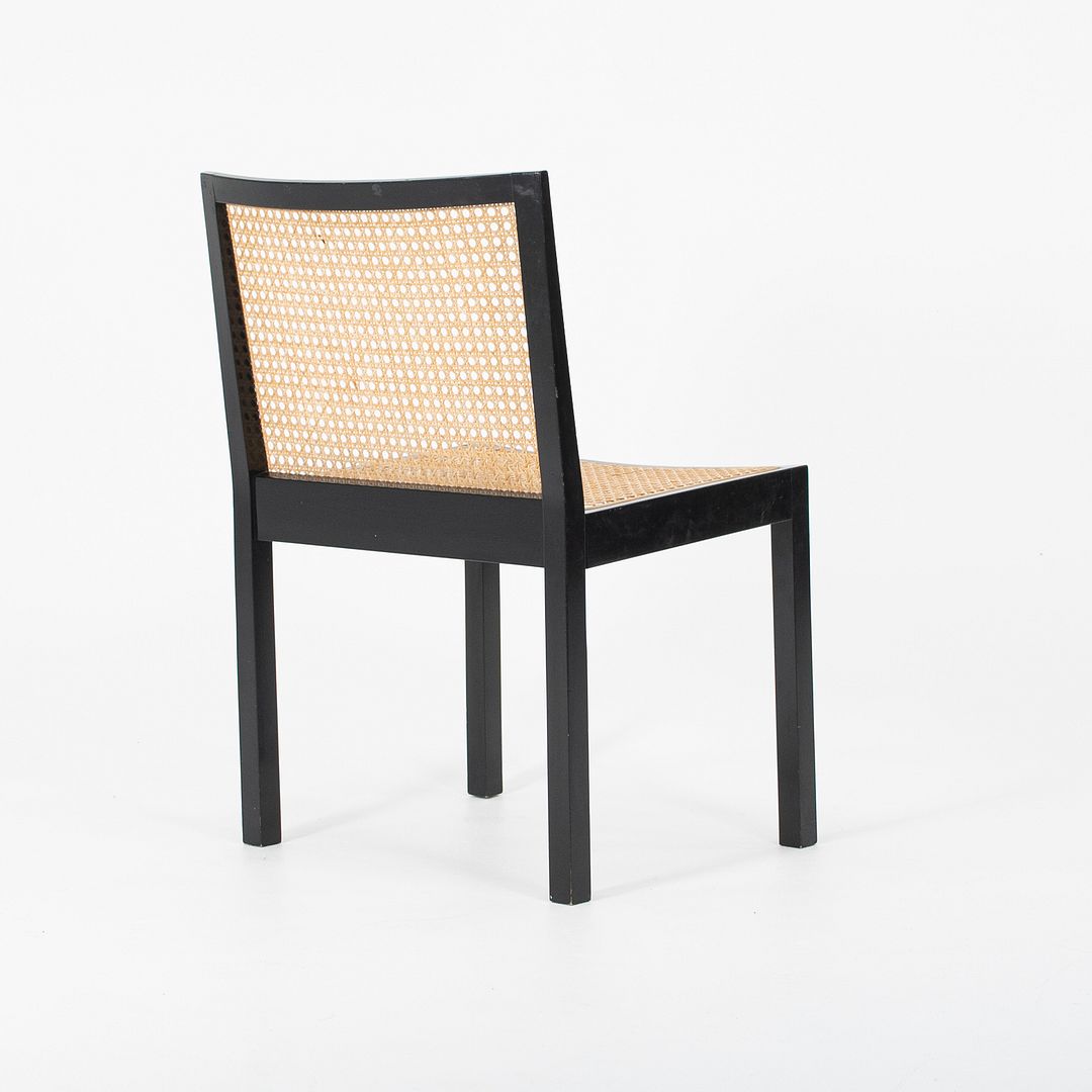 1960s Set of Four Model 3105 Bankstuhl Dining Chairs by Willy Guhl for Stendig in Lacquered Wood and Cane
