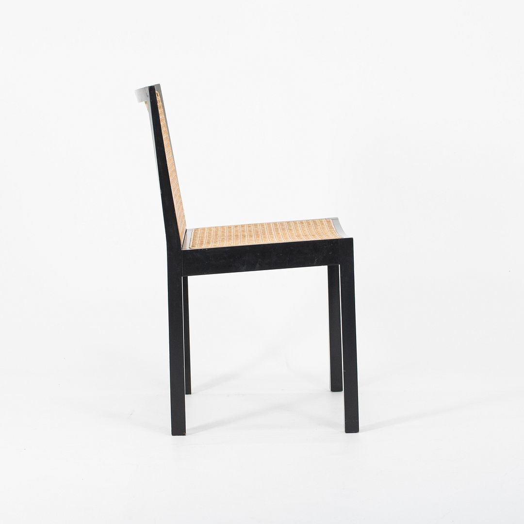 1960s Set of Four Model 3105 Bankstuhl Dining Chairs by Willy Guhl for Stendig in Lacquered Wood and Cane