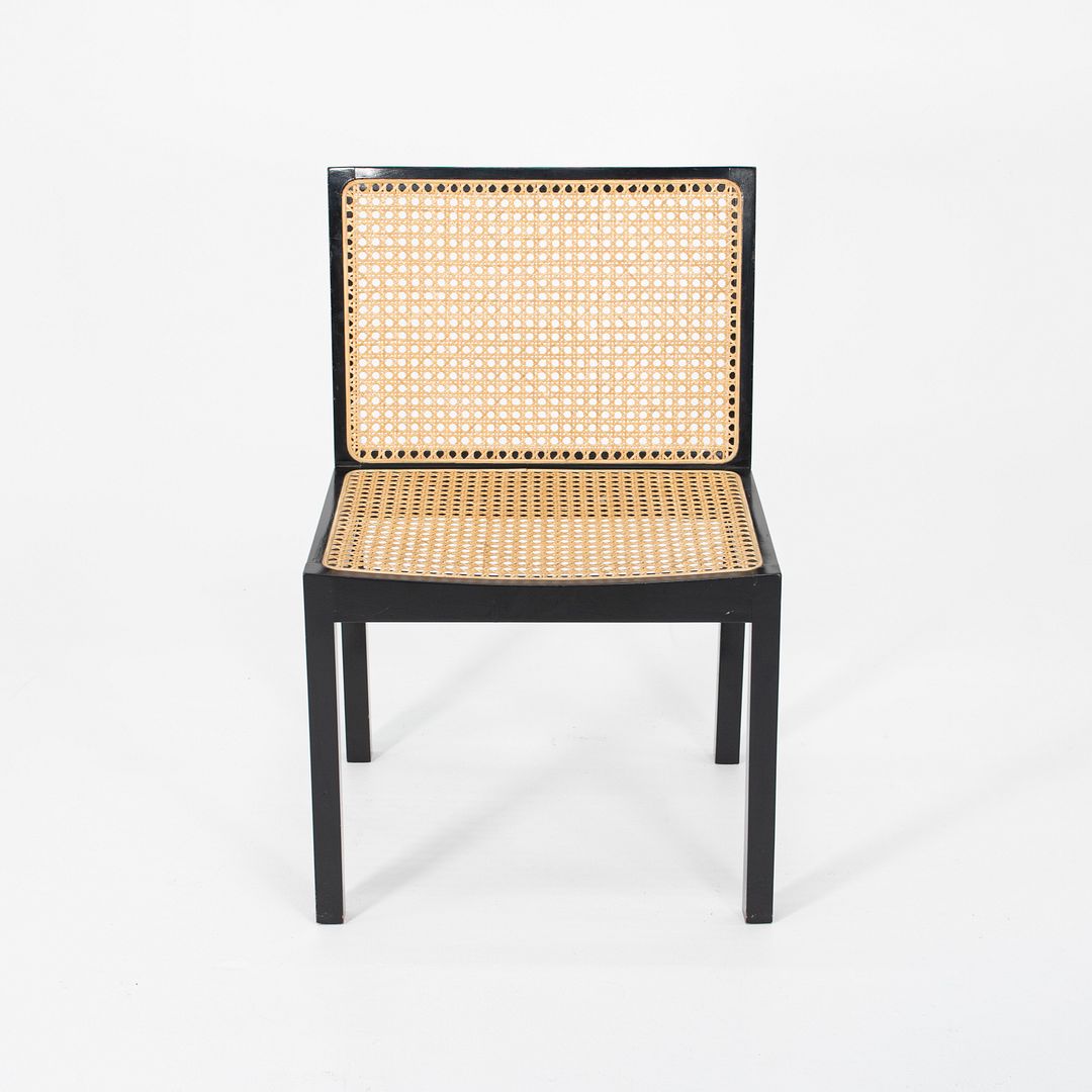 1960s Set of Four Model 3105 Bankstuhl Dining Chairs by Willy Guhl for Stendig in Lacquered Wood and Cane