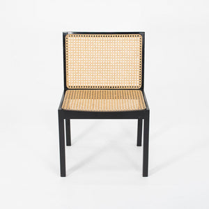 1960s Set of Four Model 3105 Bankstuhl Dining Chairs by Willy Guhl for Stendig in Lacquered Wood and Cane