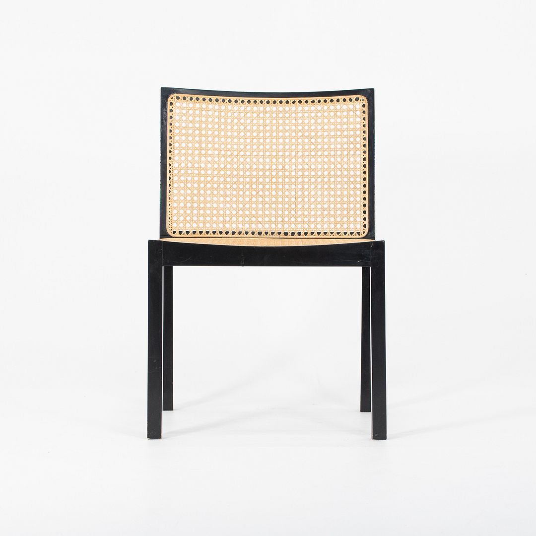 1960s Set of Four Model 3105 Bankstuhl Dining Chairs by Willy Guhl for Stendig in Lacquered Wood and Cane