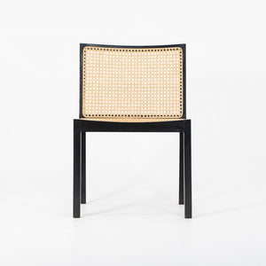 1960s Set of Four Model 3105 Bankstuhl Dining Chairs by Willy Guhl for Stendig in Lacquered Wood and Cane