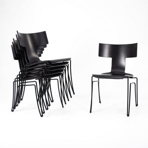 1990s Set of Six Anziano Chairs by John Hutton for Donghia in Black with Ebonized Wood