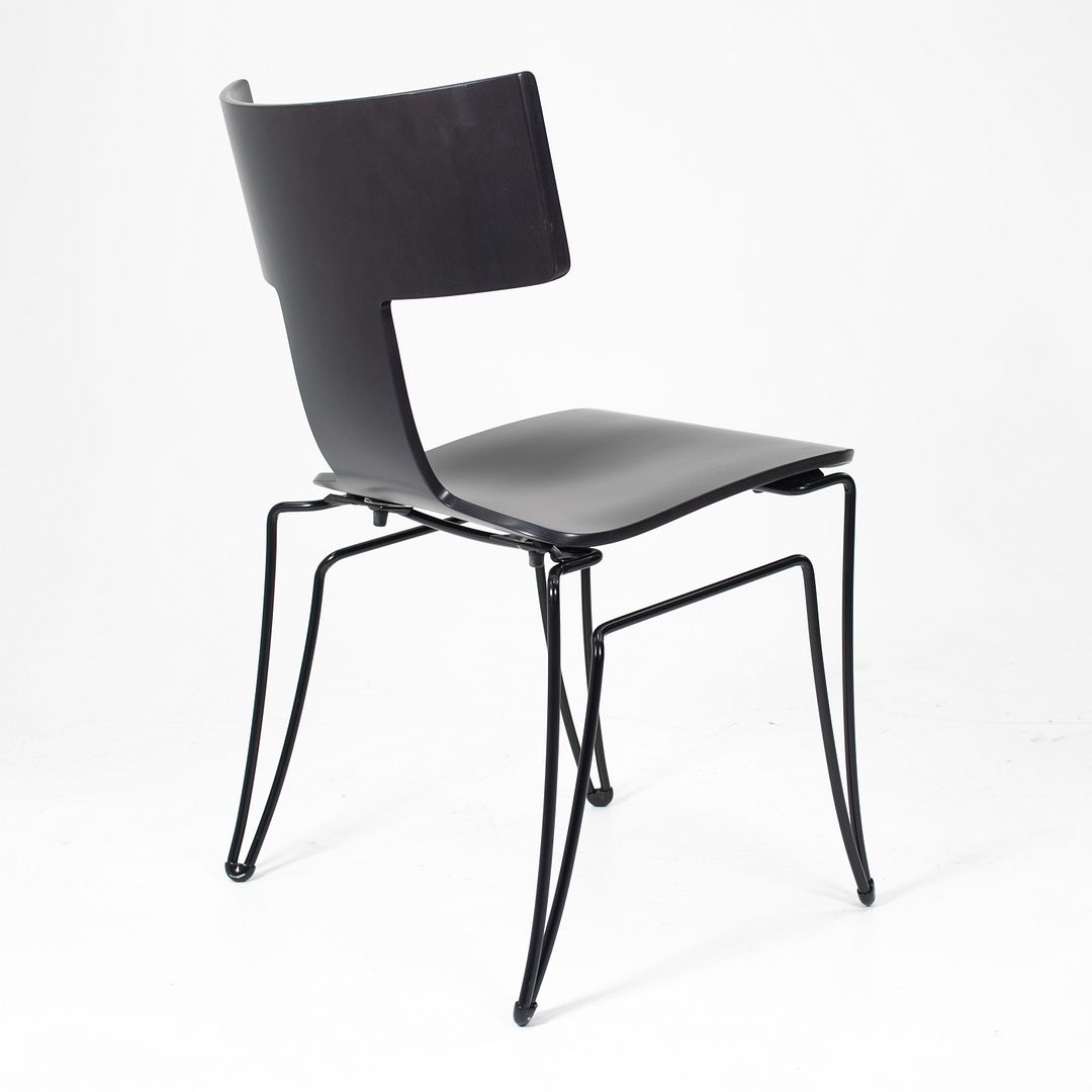 1990s Set of Six Anziano Chairs by John Hutton for Donghia in Black with Ebonized Wood