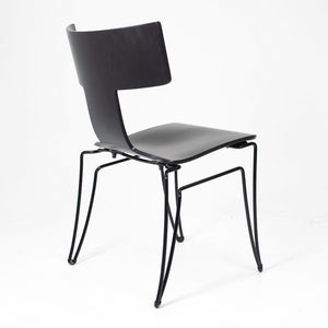 1990s Set of Six Anziano Chairs by John Hutton for Donghia in Black with Ebonized Wood