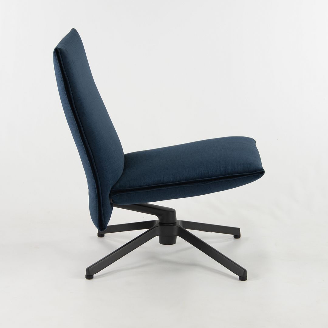 2021 BO31-C Low Back Armless Pilot Chair by Edward Barber and Jay Osgerby for Knoll in Blue Fabric