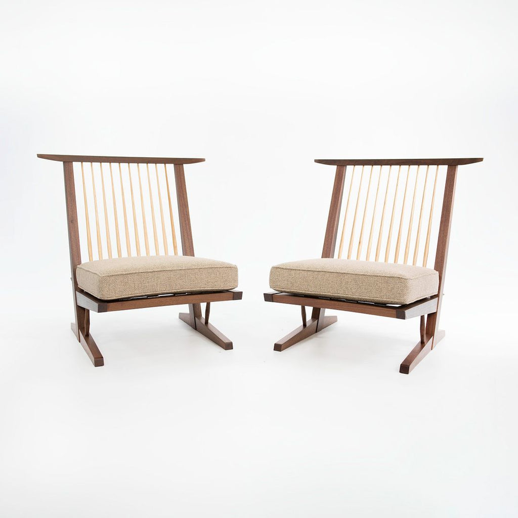 2022 Conoid Cushion Chairs by Mira Nakashima in Black Walnut