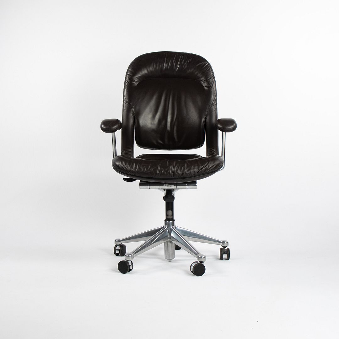 1980s Equa Chair by Bill Stumpf and Don Chadwick for Herman Miller in Dark Brown Leather
