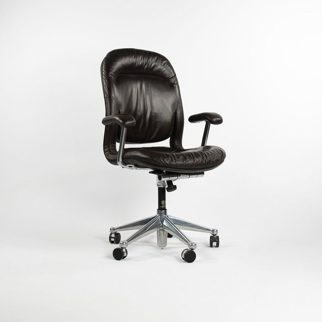 1980s Equa Chair by Bill Stumpf and Don Chadwick for Herman Miller in Dark Brown Leather