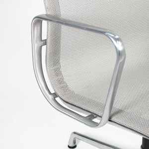 SOLD 2007 Eames Aluminum Side Chair by Charles and Ray Eames for Herman Miller in Silver Mesh